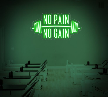 Neon Sign Gym Quote