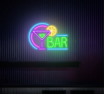 Neon Schild Cocktail Bar