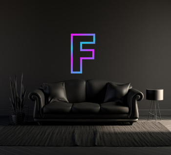 neon letter f