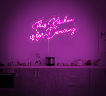 Neon Sign Music in the Kitchen