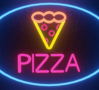 Neon Schild pizza