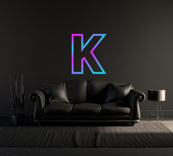 neon letter k