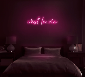 Neon sign c’est la vie